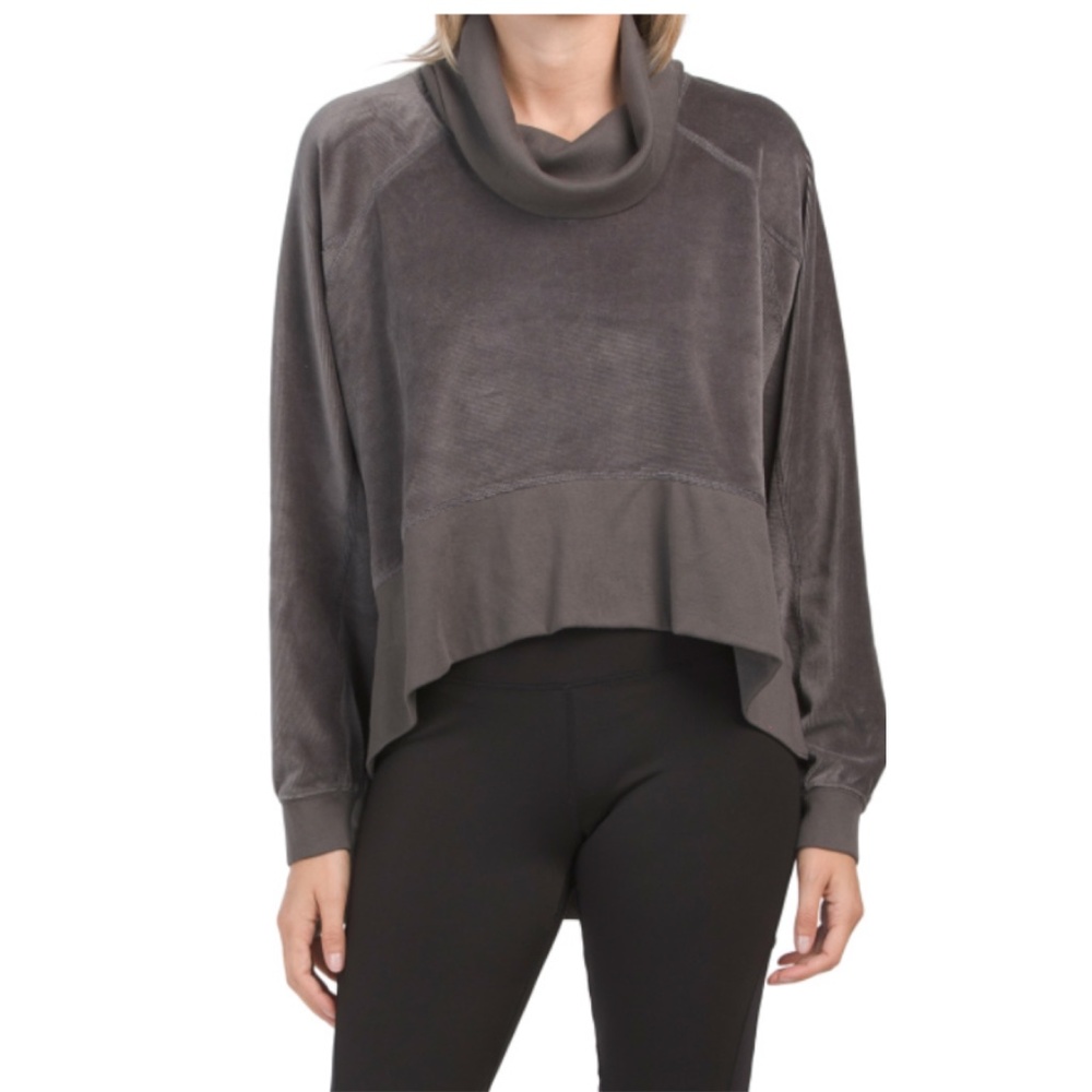 NWT New Free People Movement Last Chance Velour Pullover